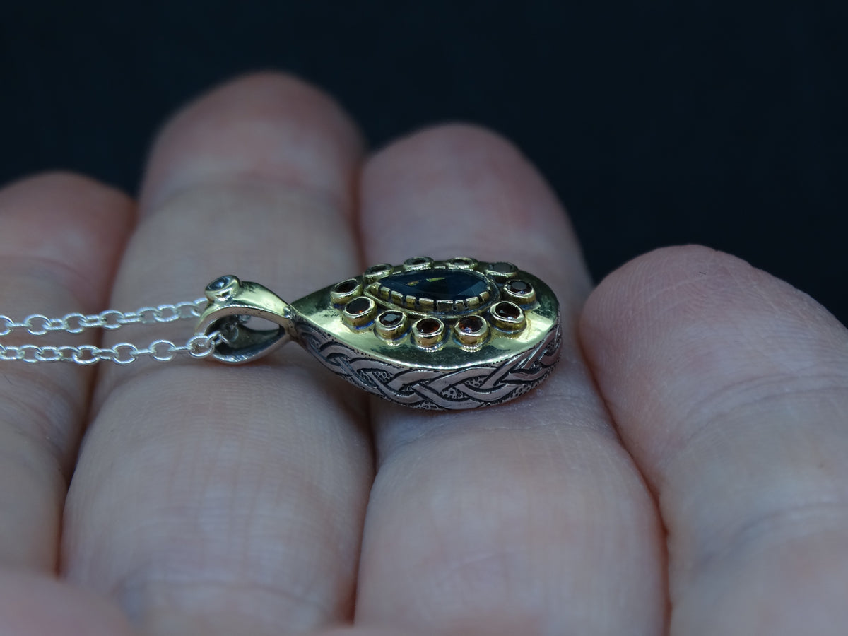 Scottish Sapphire and Elie Ruby Pendant with 14ct Scottish Gold image 5