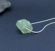 Rough Aquamarine Sterling Silver Necklace image 5