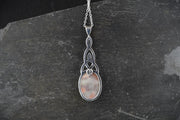 Rare Pink Skye Marble Sterling Silver Celtic Pendant image 4