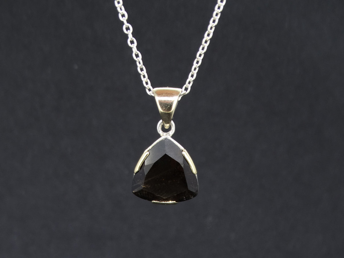 3ct Cairngorm Quartz with Scottish Gold and Sterling Silver Pendant image 1