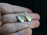 Gold Nugget Sterling Silver Drop Earrings - 12x7mm image 2