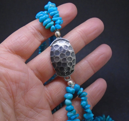 Turquoise Sterling Silver Nugget Necklace