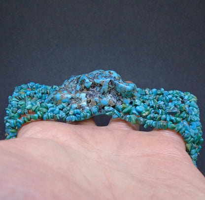 Turquoise Sterling Silver Nugget Drop Necklace