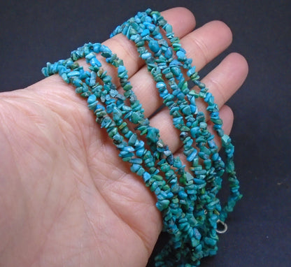 Turquoise Sterling Silver Nugget Drop Necklace