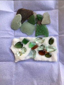 Edinburgh Sea Glass Sterling Silver Rectangular Pendant